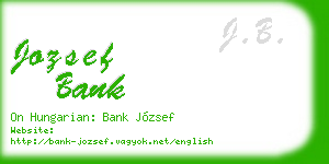 jozsef bank business card
