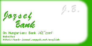 jozsef bank business card